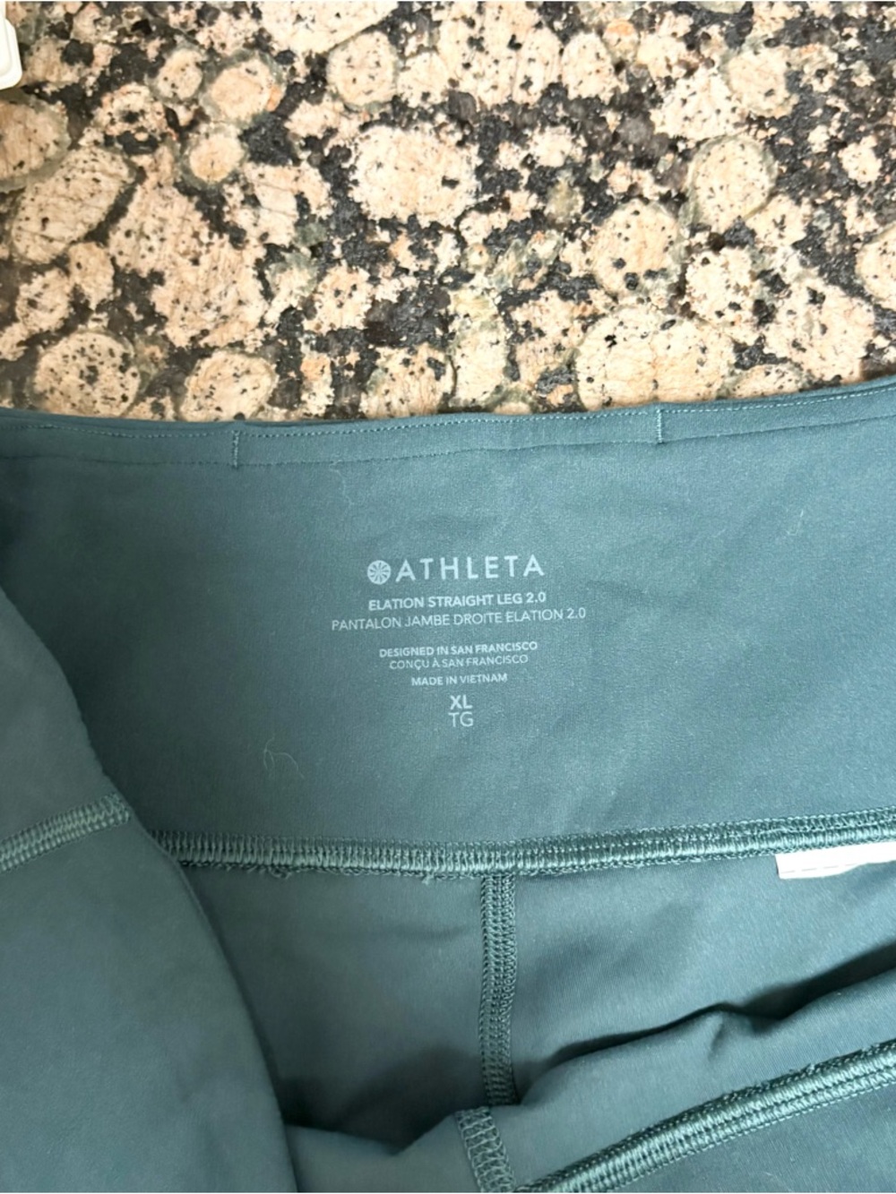 Athleta High Rise Elation Straight Leg Pant 2.0 Pine Green Stretch Size XL - Picture 5 of 6